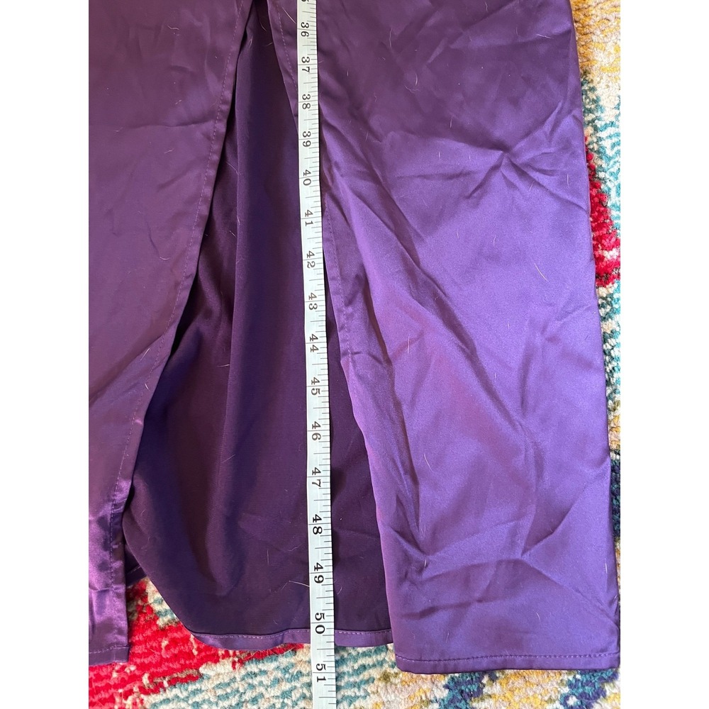 Fashion Nova Violet Satin Gown Purple Corset Maxi Dress‎ Formal Slit MD8703FN L - Picture 5 of 8